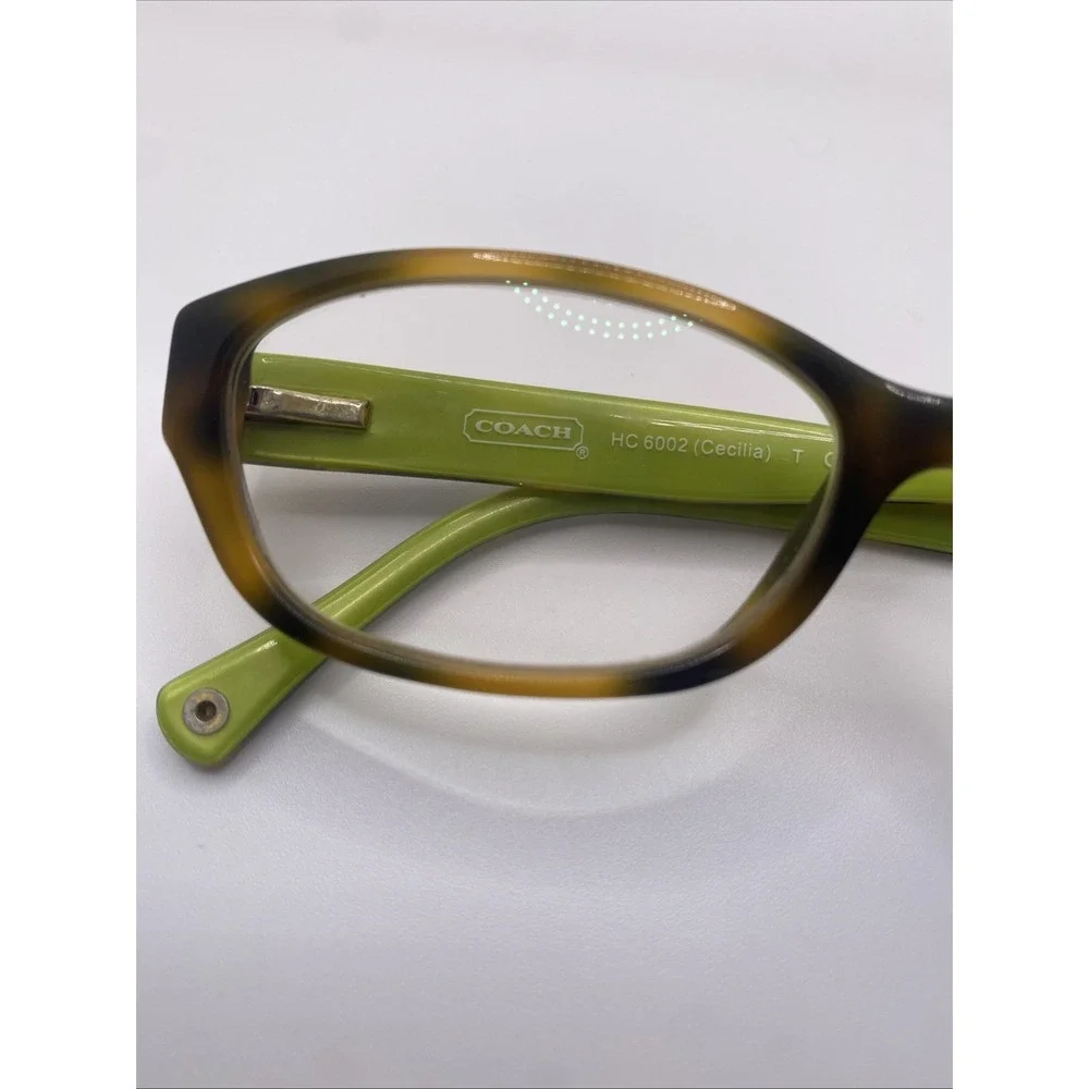 Coach Eyeglasses FRAMES ONLY HC 6002 Cecilia 51-16-135 Brown Tortoise Green 373